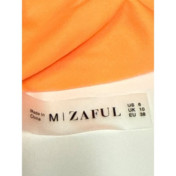 Zaful Bikini Swimsuit Women's Medium Orange String Two Piece Underwire New - Picture 6 of 7